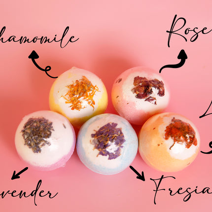 Chamomile Bath Bomb , gift set, beloved lavender and chamomile tea bath bomb, Nature's rose scented gift, gift set, bridesmaid, maid of honor, birthday, set