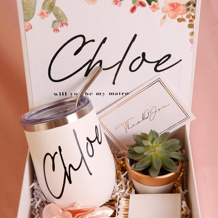 Box Gift Set , BRIDESMAID PROPOSAL GIFT BOX, gift box set, Personalized stainless steel
