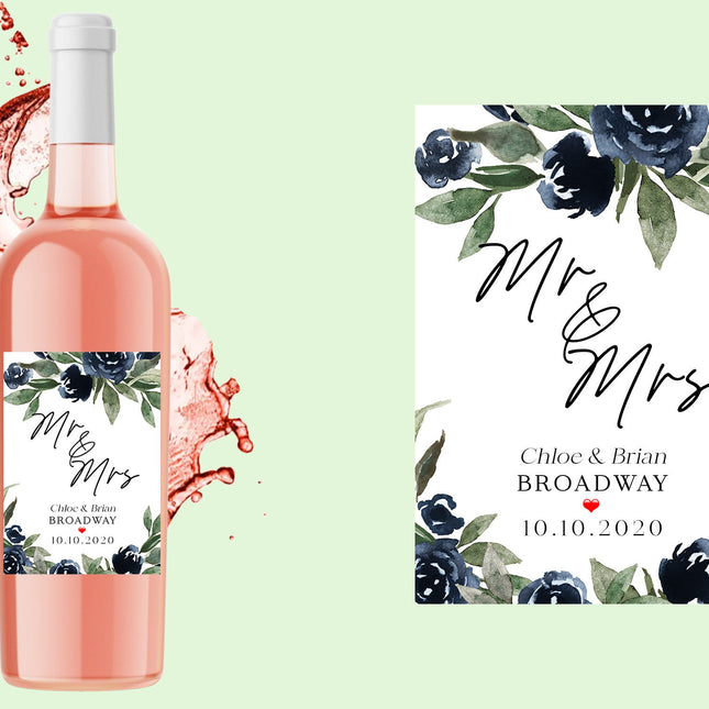 Mr&Mrs Wine Label