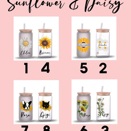 Frosted Tumbler, floral tumblers